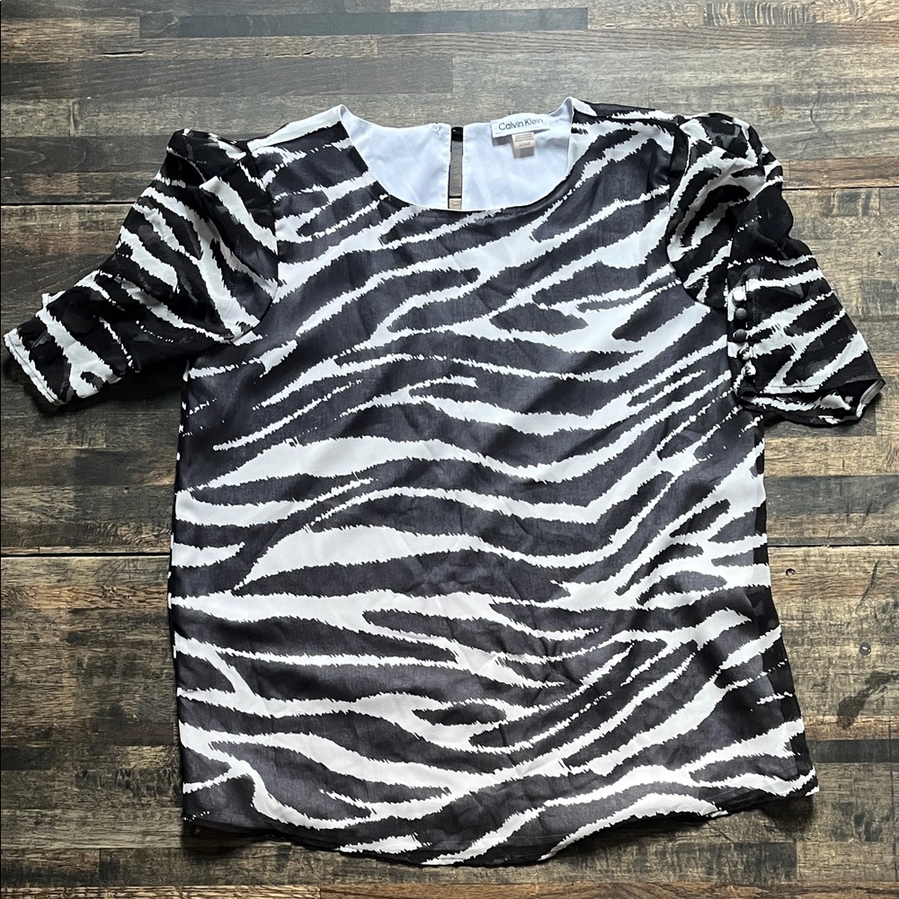 Calvin Klein Zebra Patterned Blouse